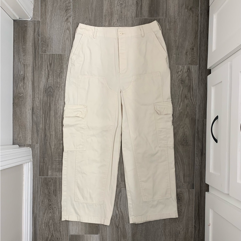 Cream Cargo Pants